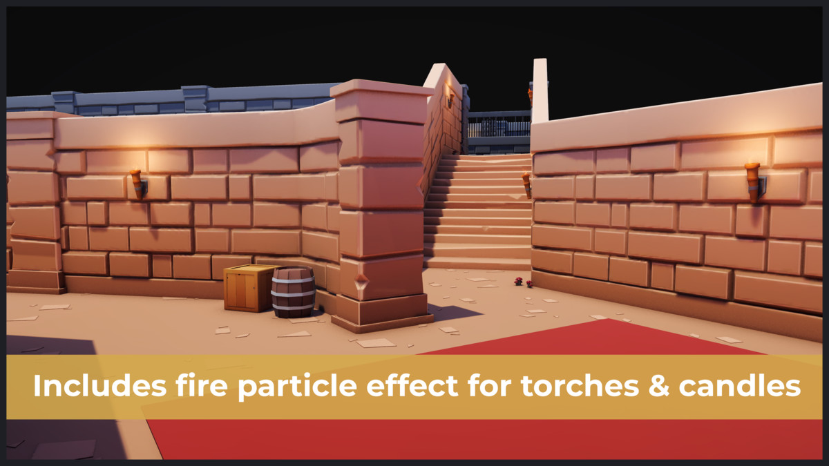 Modular Dungeon & Castle Pack – Stylized Low Poly