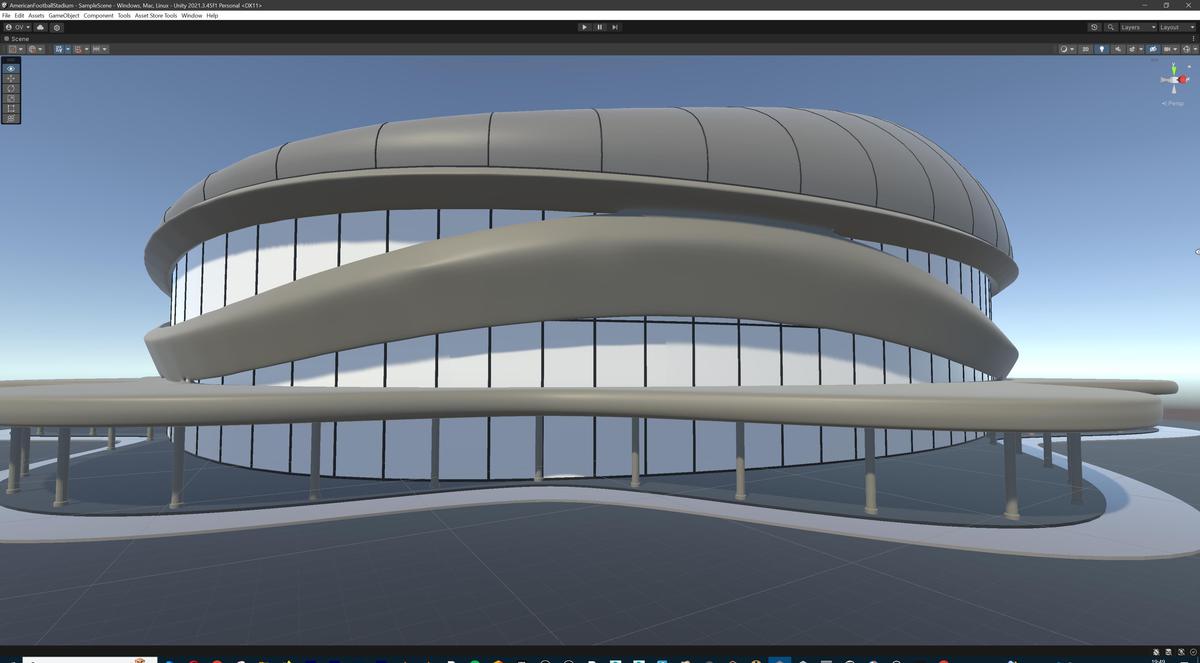 Modular American Football Stadium 3d Environment - Exterior, Interior, Props