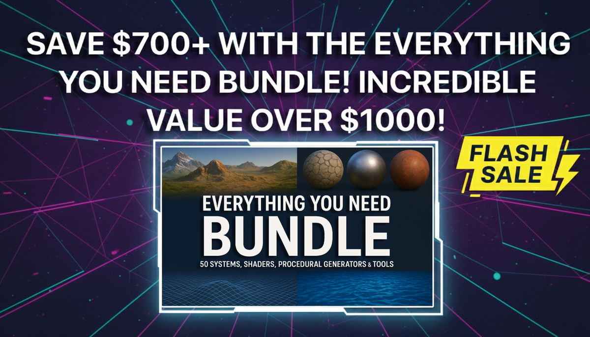 Everything You Need Bundle: 50 Systems, Shaders, Procedural Generators & Tools