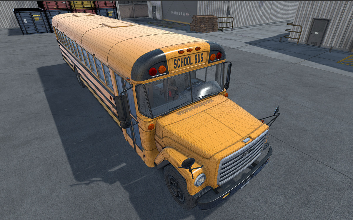 80s generic american school bus