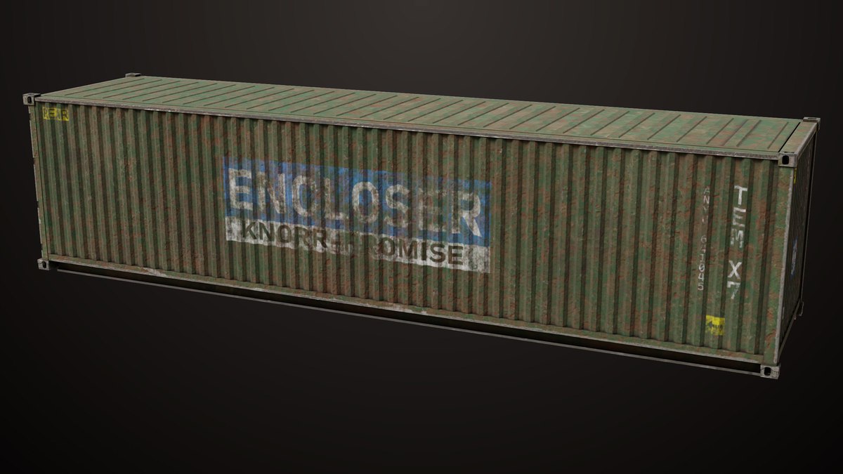 Old Dusty 5 Cargo Container Single Mat URP HDRP Textures