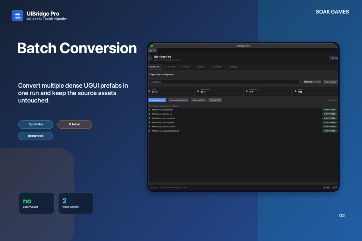 UIBridge Pro — UGUI to UI Toolkit Migrator