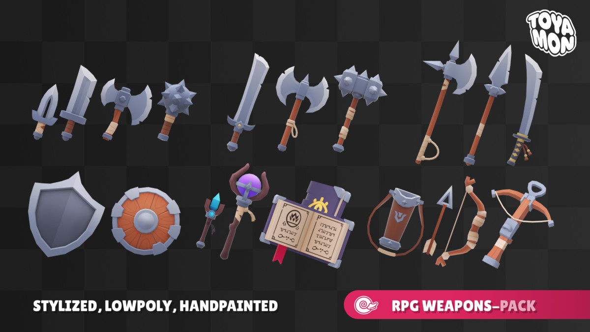 Stylized Weapons Pack - Low poly