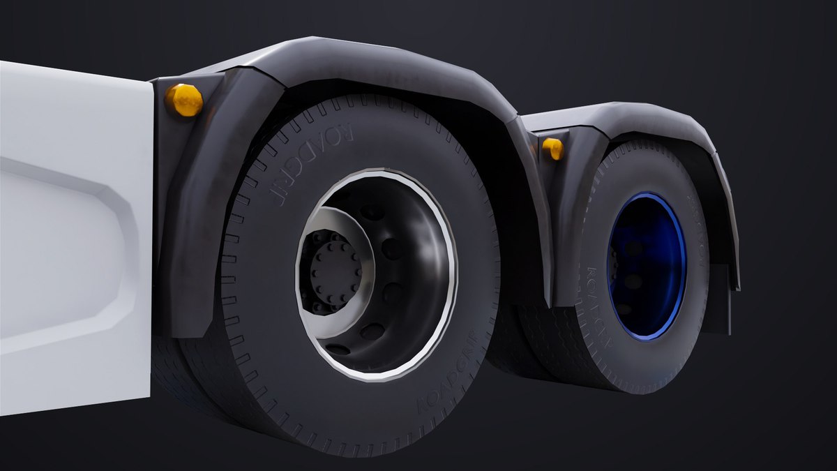 Heavy Truck 04 Chassis White URP HDRP Textures