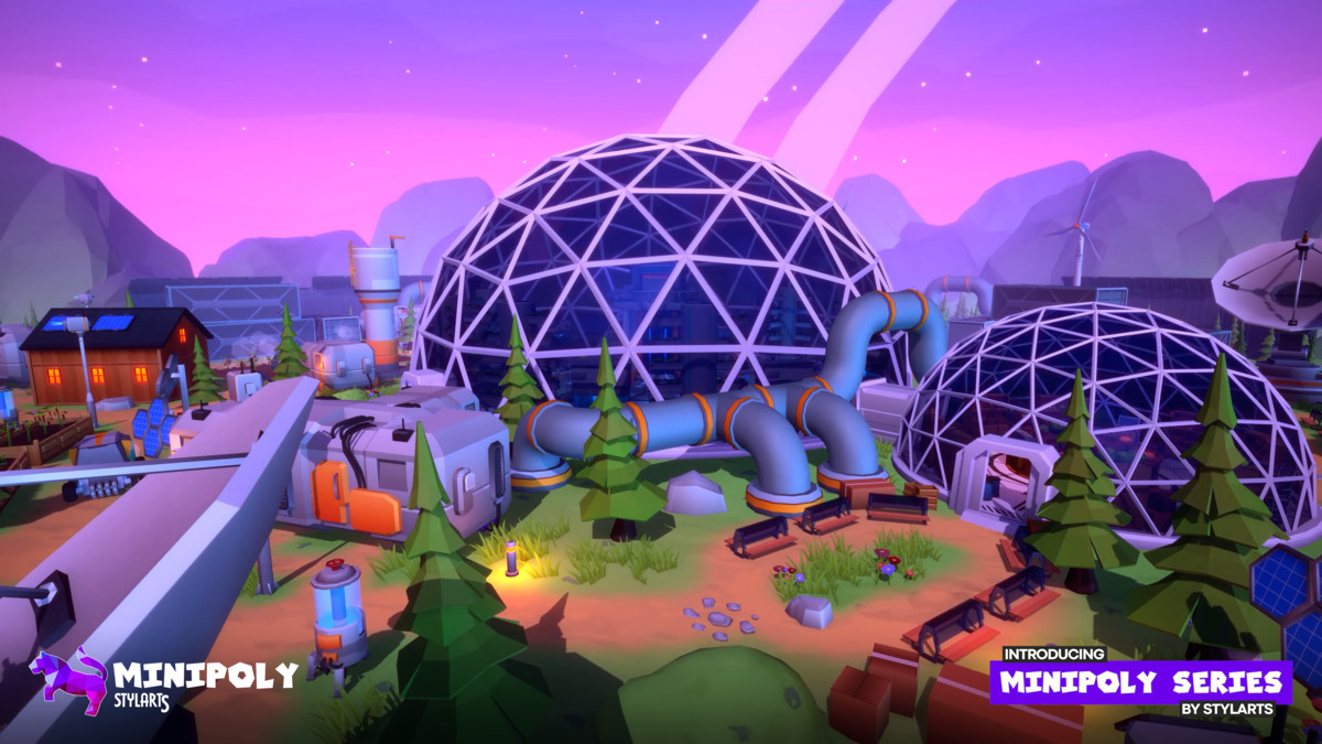 Minipoly Series - Eco-Future Farm Village ( Stylized Lowpoly Environment )