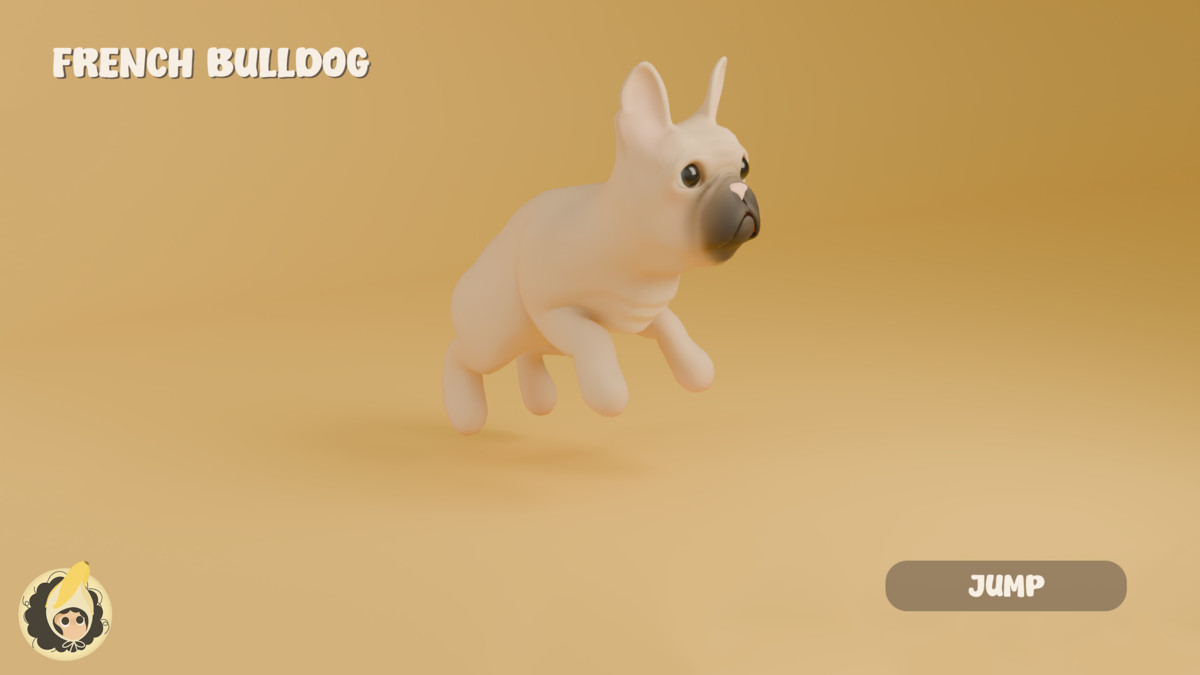 Animated French Bulldog