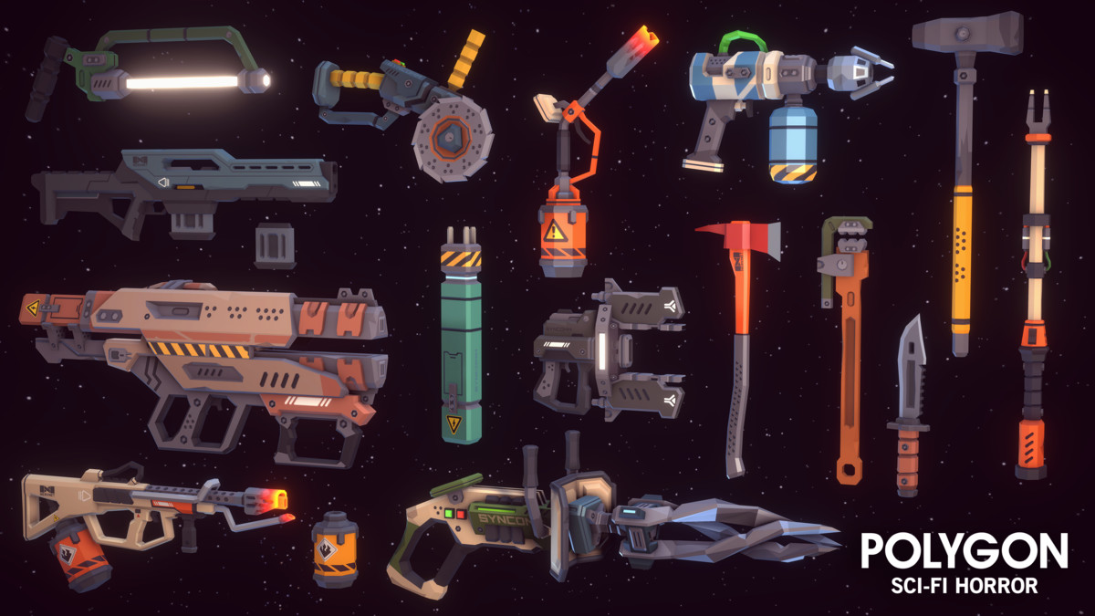 Sci-Fi Horror Pack - Synty POLYGON - Stylized Low Poly Assets