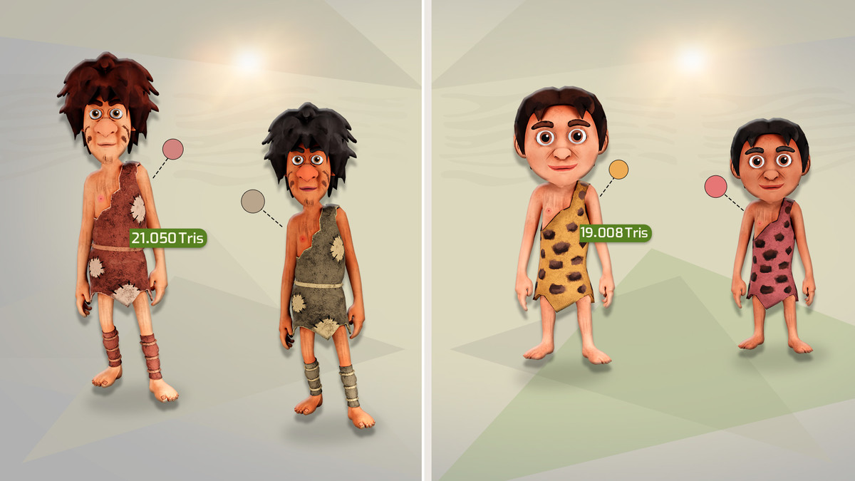 Stylized Caveman Character Collection 1