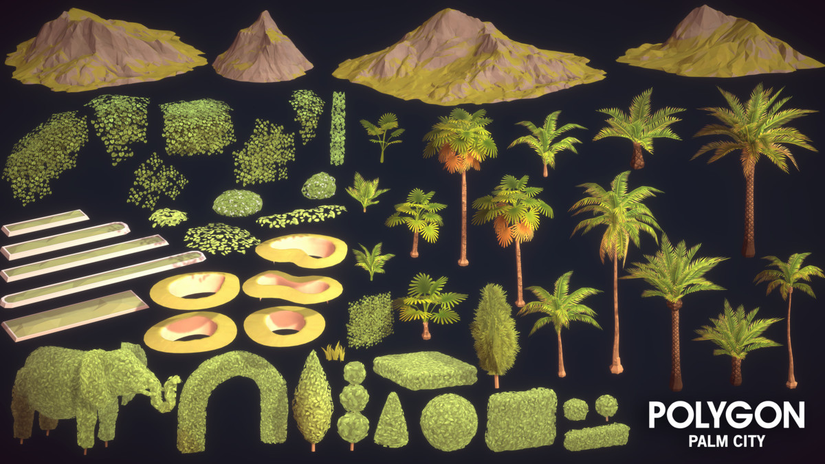 POLYGON - Palm City - Art by Synty