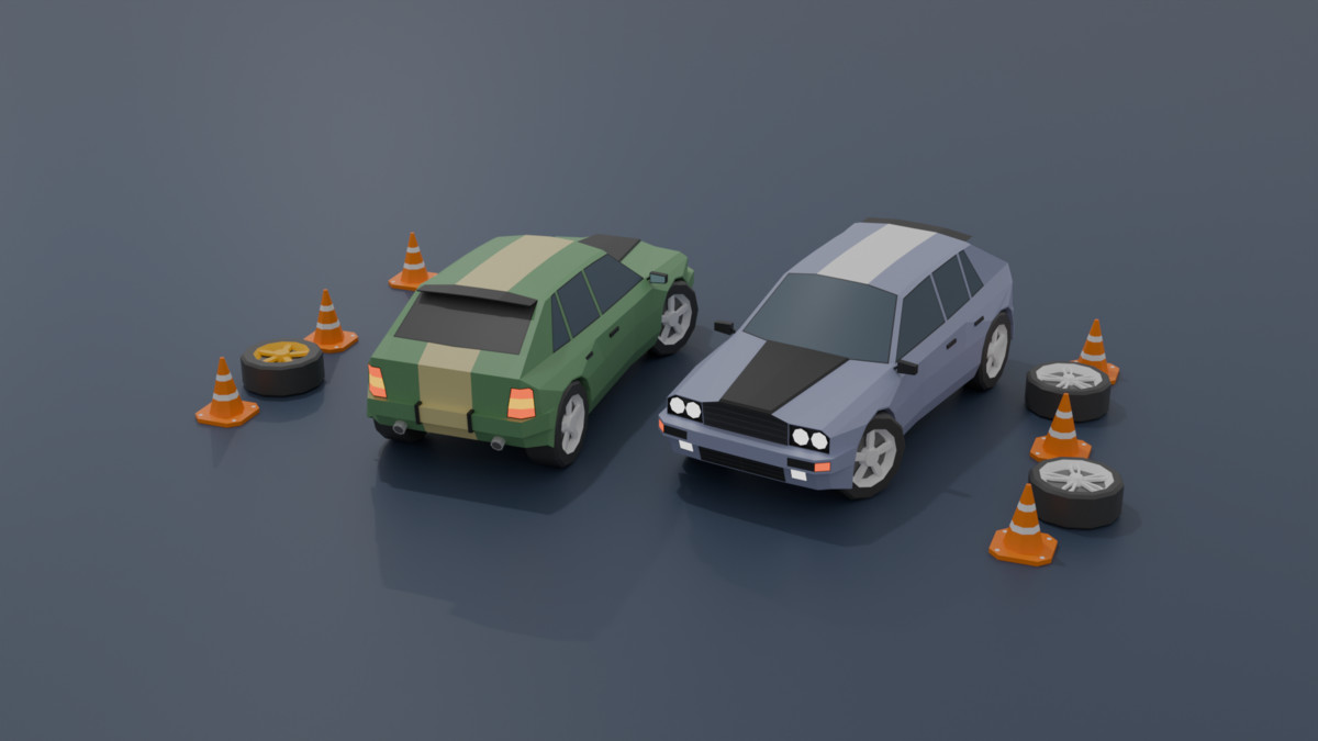 Mobile Optimize-Low Poly Vehicles