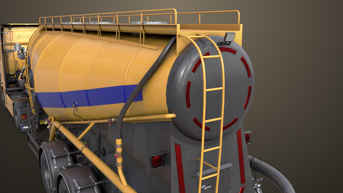 Chassis 06 Cement Trailer 01 Yellow