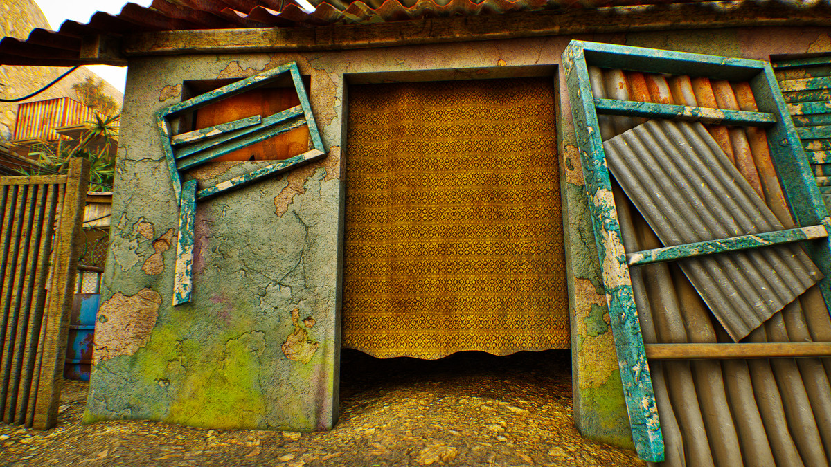 Modular Slum City Wasteland Village with Enterable Interior