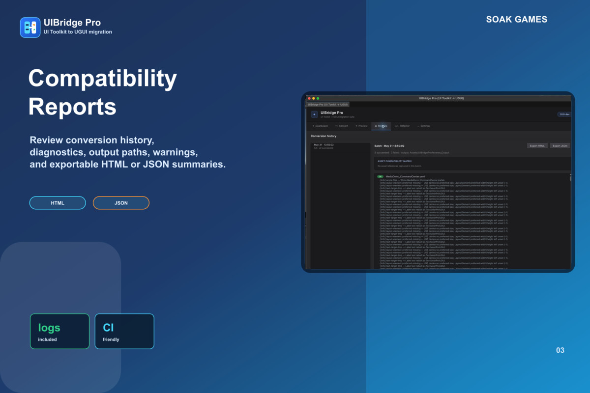 UIBridge Pro — UI Toolkit to UGUI Migrator