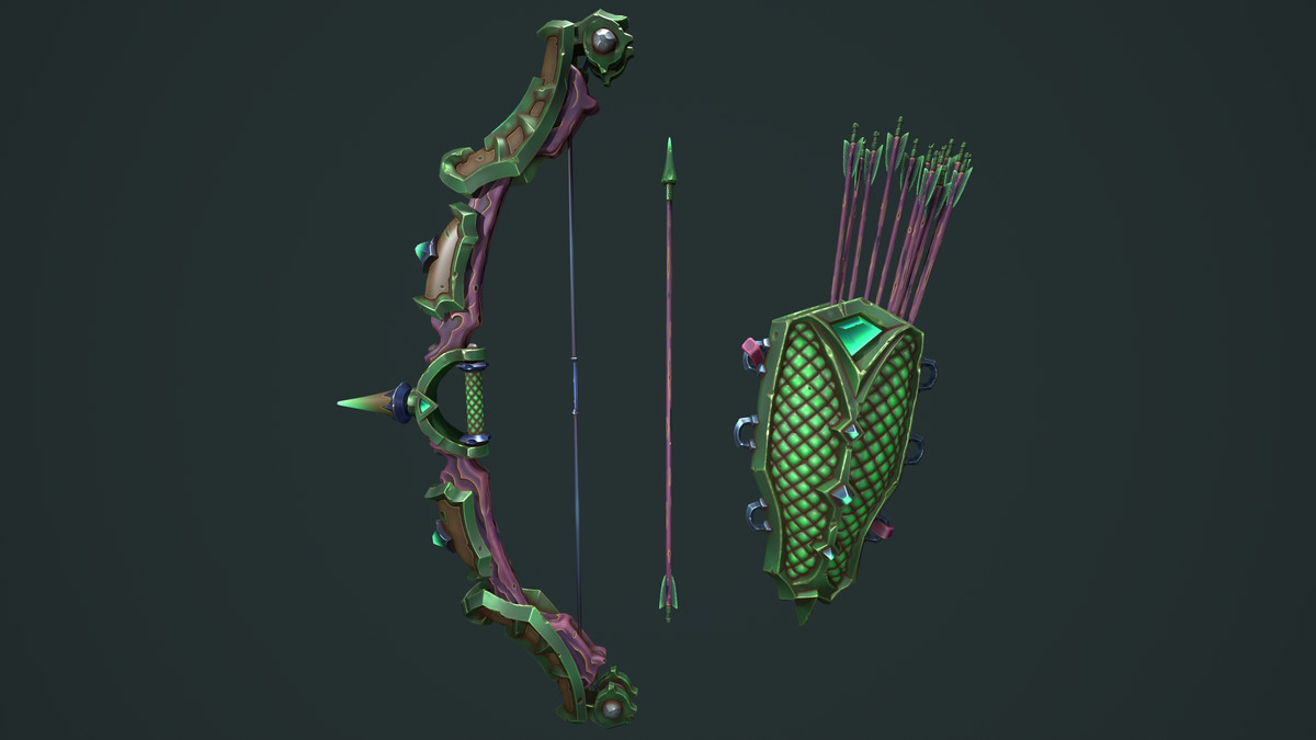 Knight Bow Quiver Arrow
