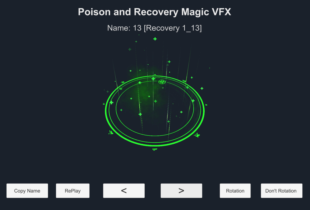 Poison and Recovery Magic VFX
