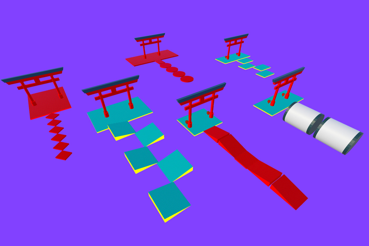 Obby Ninja Run Game Level Pack