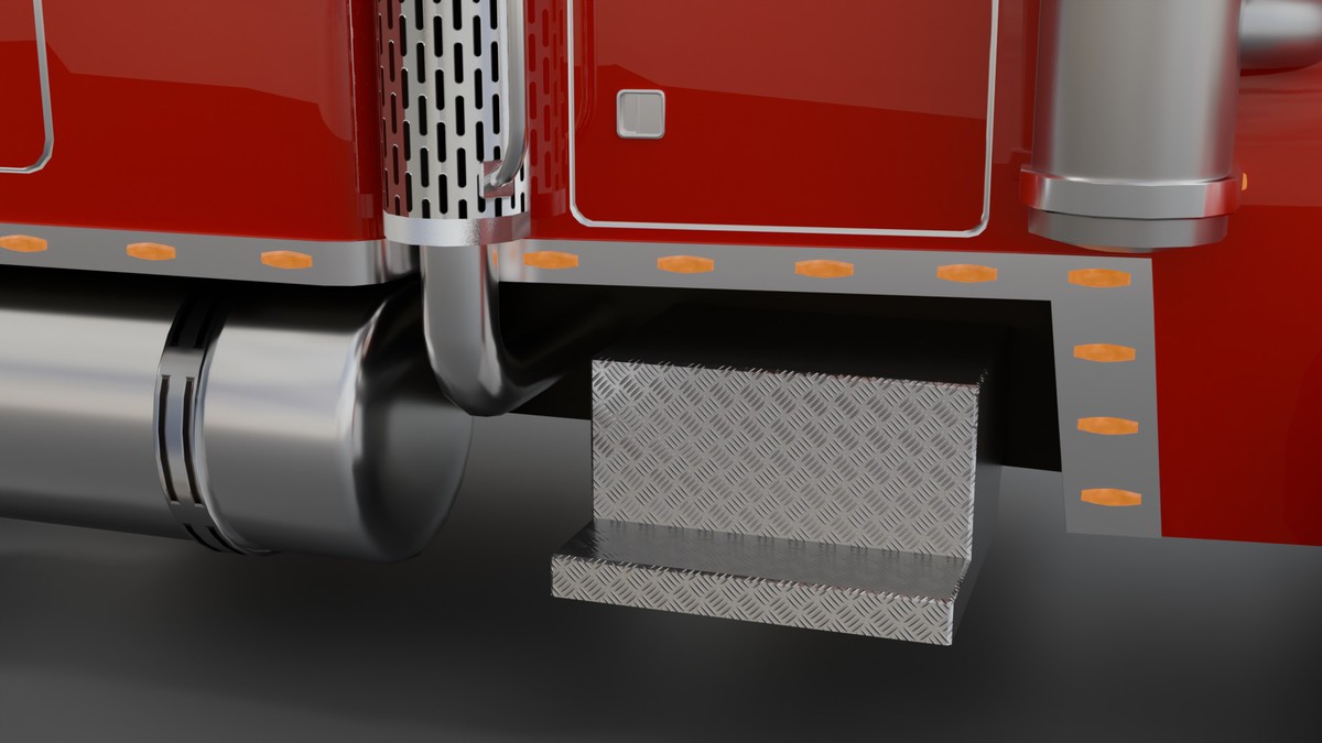 American Semi Truck + Logging Trailer | Interior, Modular, 4 Wood Log | PBR