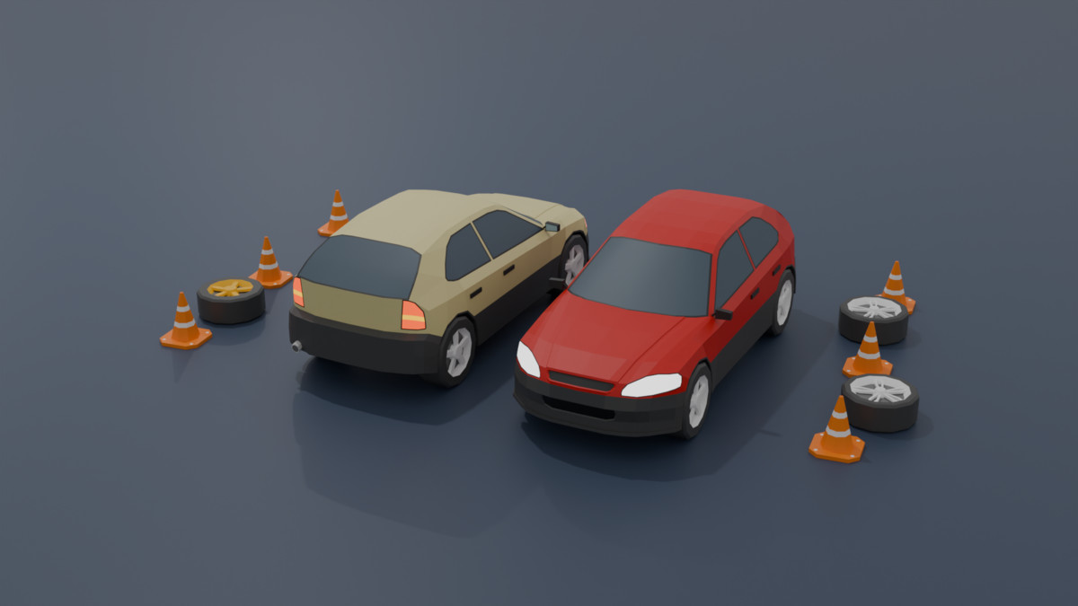 Mobile Optimize-Low Poly Vehicles