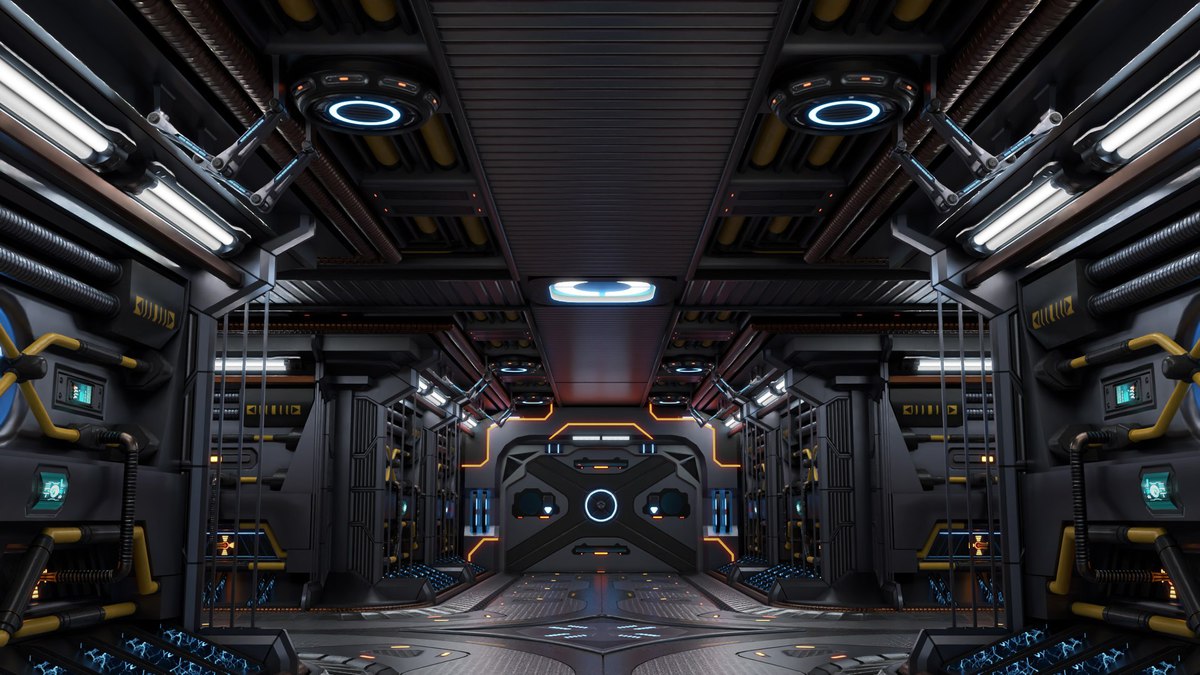 Sci Fi Corridor 01 URP HDRP Textures