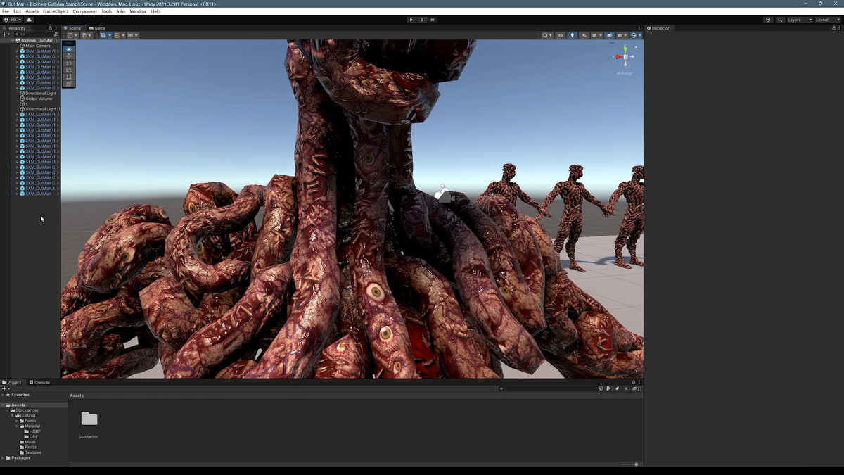 Bio Lines: Gut Man, a Humanoid Character for horror games