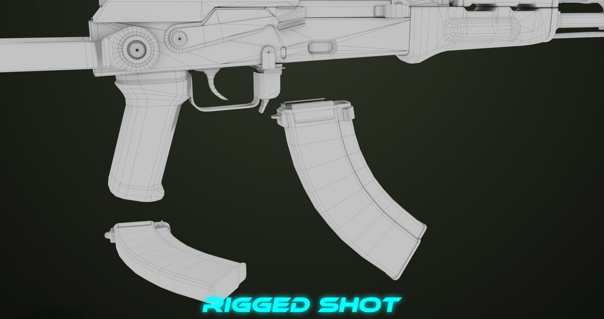 AKMS Light Machine Gun 10 URP HDRP Textures