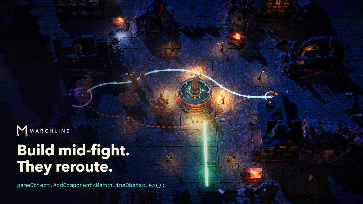Marchline — RTS Pathfinding & Crowd Navigation