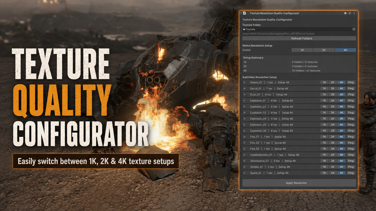 RVFX Explosion VFX Pack URP - Explosion, Fire, Smoke & Dust Effects