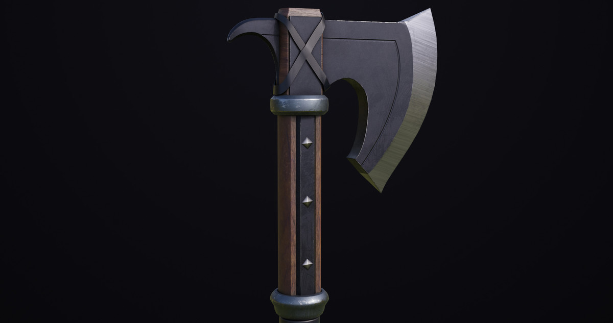 Battle Axe 14 Blue URP HDRP Textures