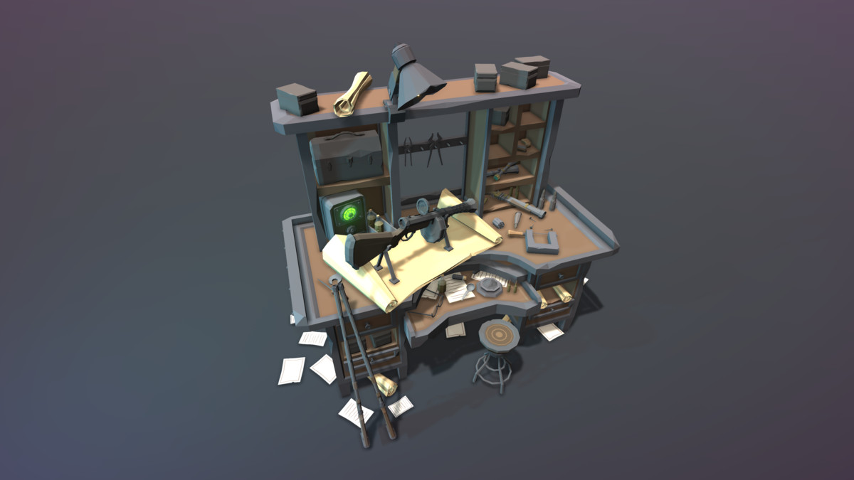 STYLIZED Fantasy Workshops & Crafting Vol. 2 - Low Poly 3D Art