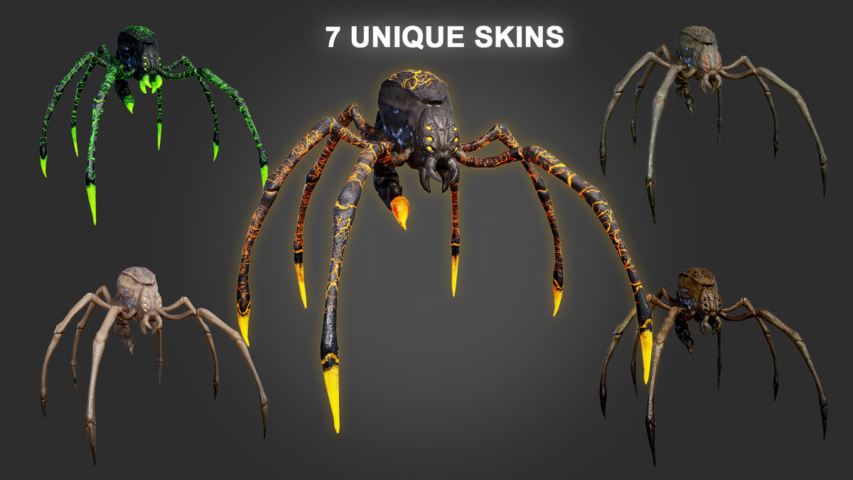 Stylized_Spider_5 7 Skin Variants Pack