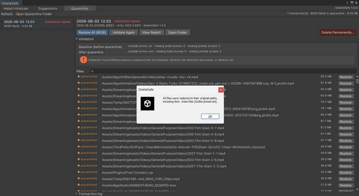 Delete Safe – Asset Clean up & Dependency Finder