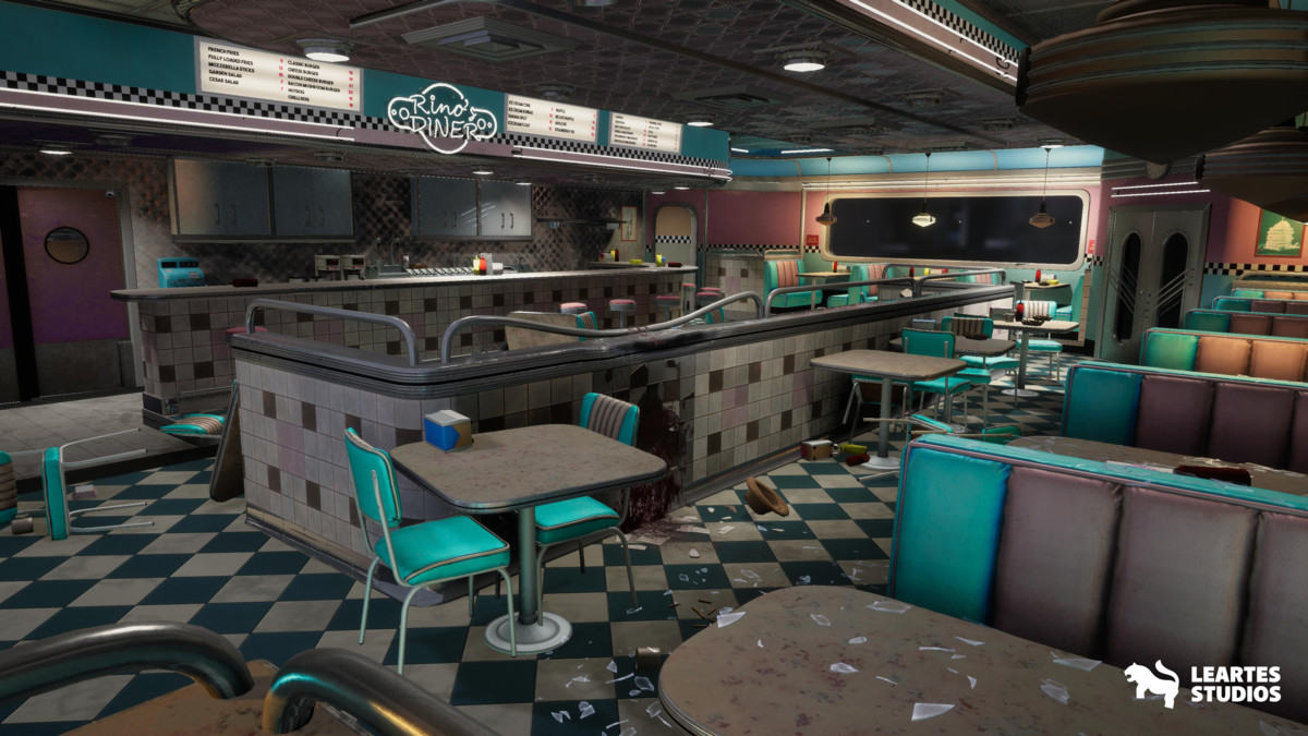 Rino's Diner Environment ( Rinos Diner American Interior Diner USA )