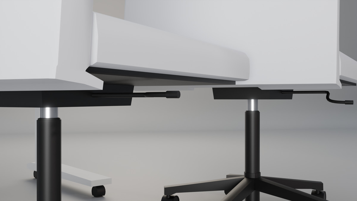 Modern Office Set Low Poly
