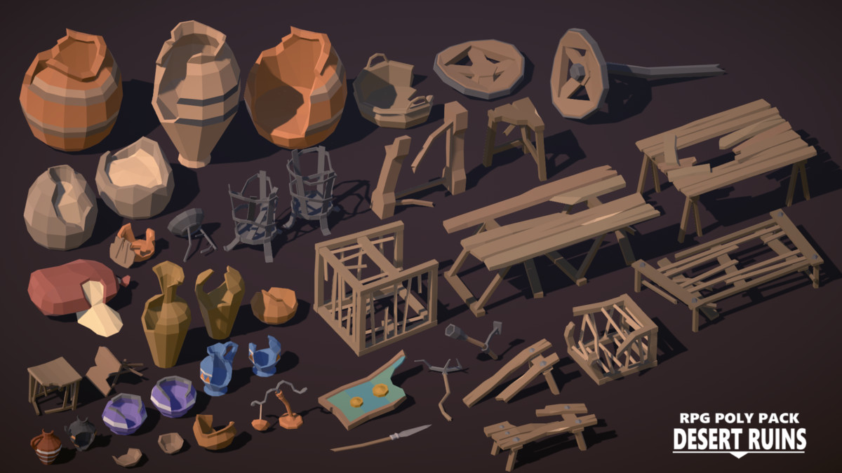 RPG Poly Pack - Desert Ruins
