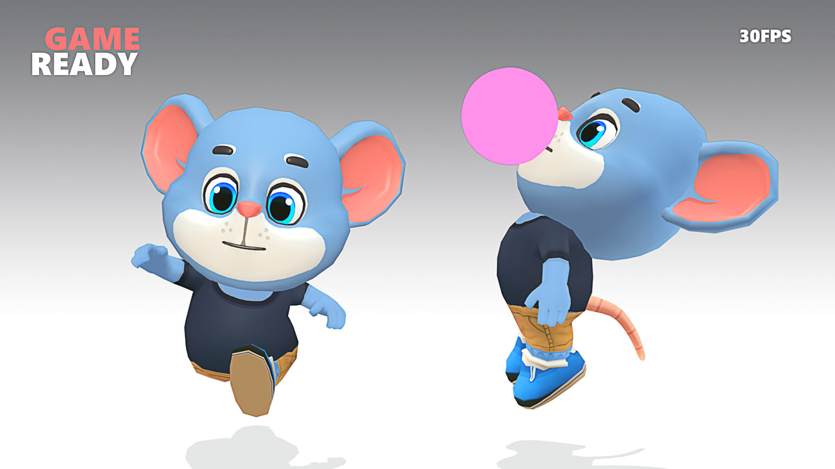 Mouse Rat Rodent Blue Animated