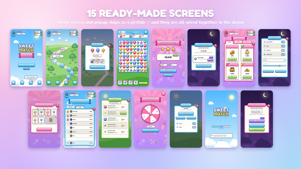 Casual Mobile UI Kit - Game GUI