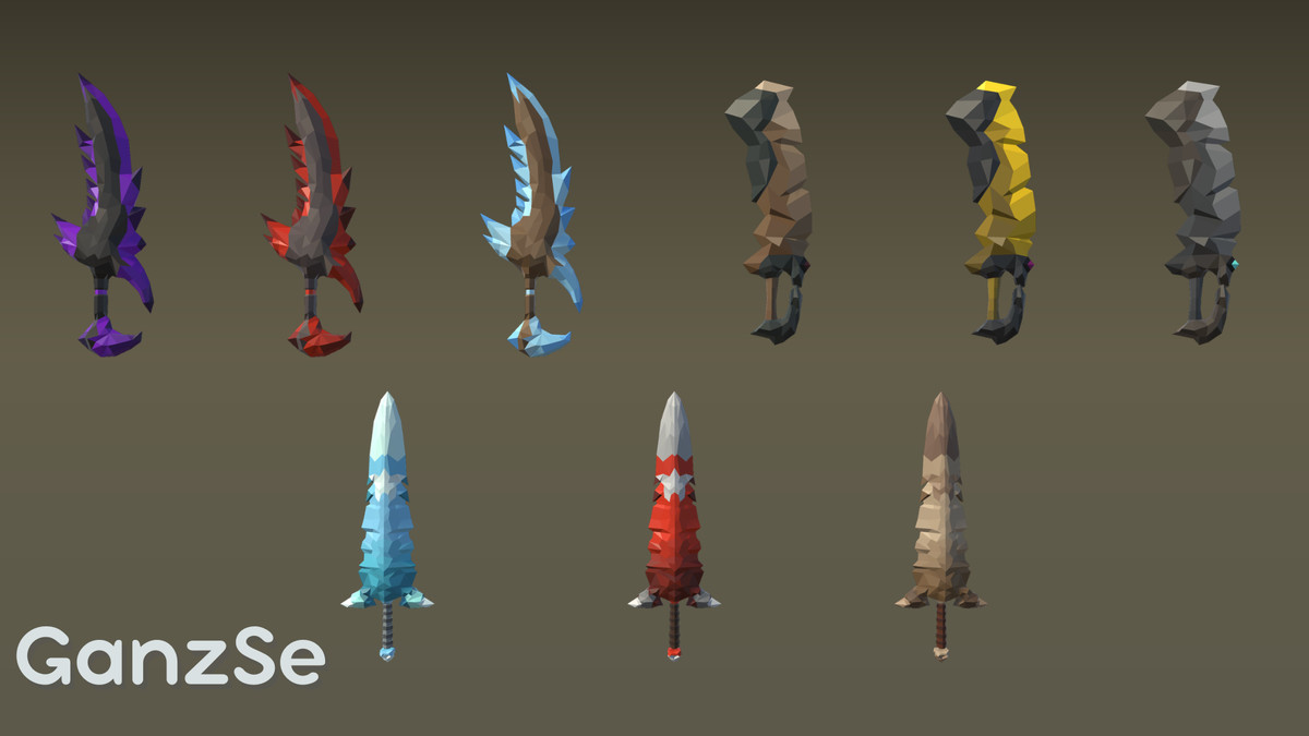 GanzSe FREE Weapons - Fantasy Low Poly Pack