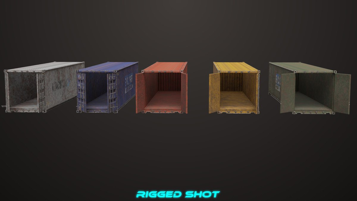 Old Dusty 5 Cargo Container Single Mat URP HDRP Textures