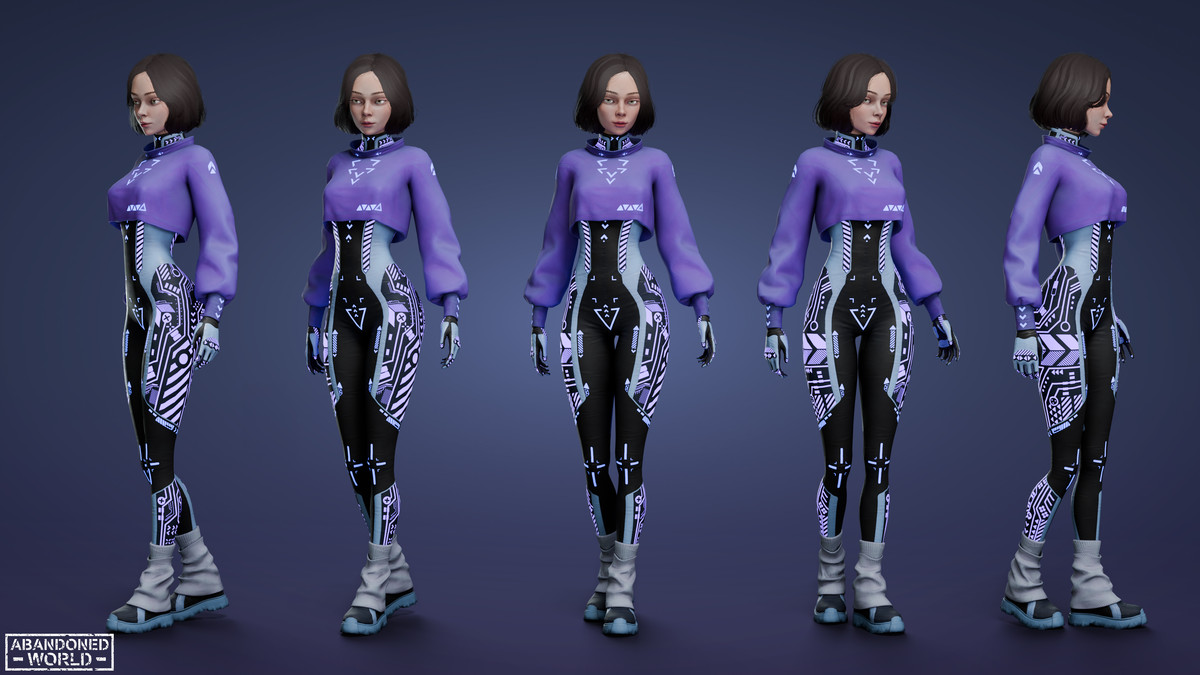 Sci-Fi CyberPunk Girl AW