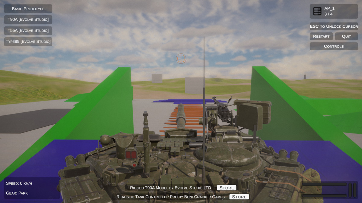 Tank Drivable T90A Battle Tank