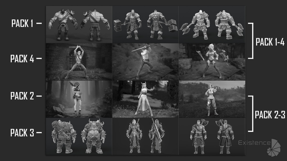 Creatures and Characters - 24x - Stylized Fantasy Massive Bundle Collection