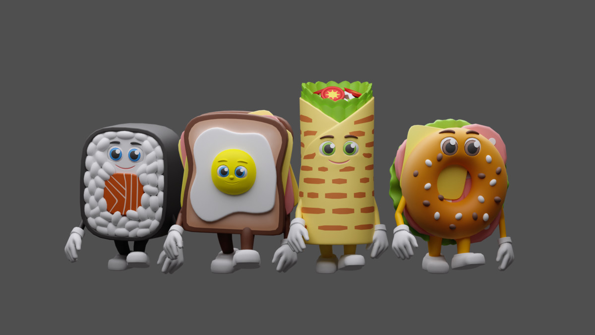 Cartoon characters snacks