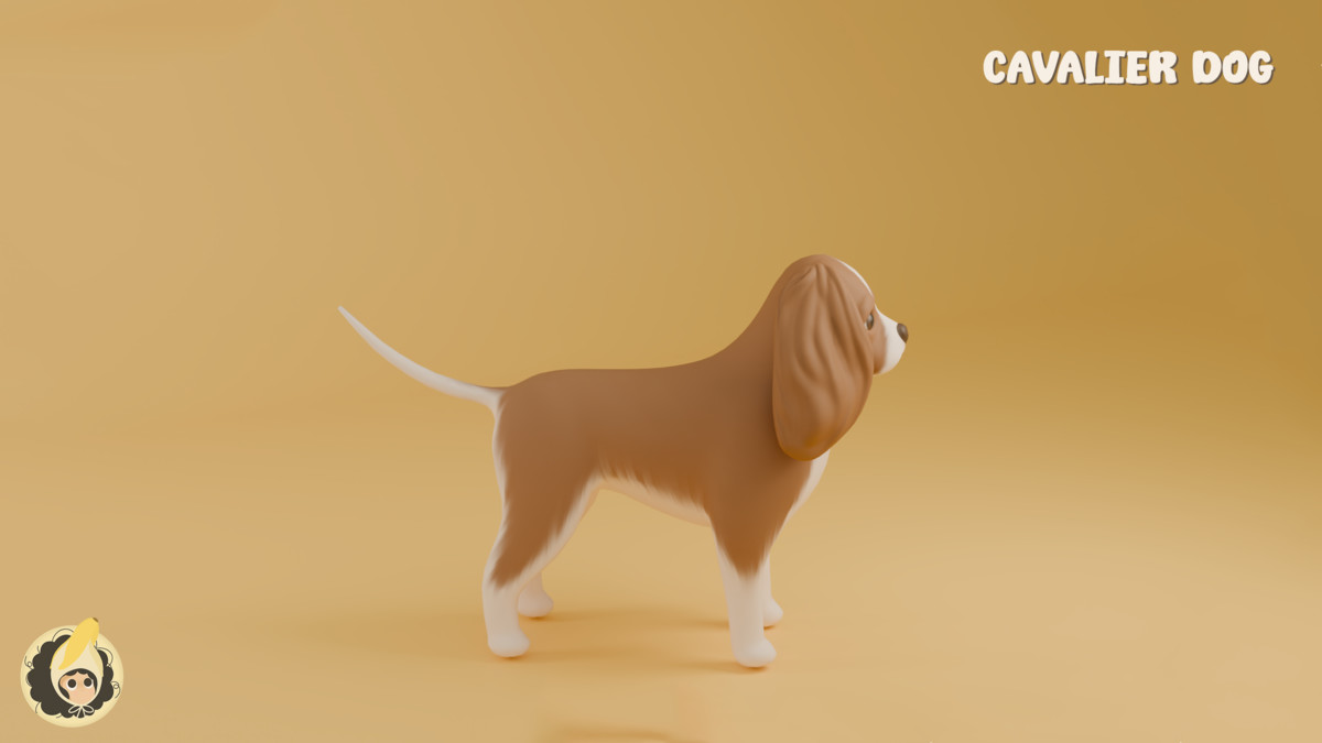 Animated Cavalier Dog