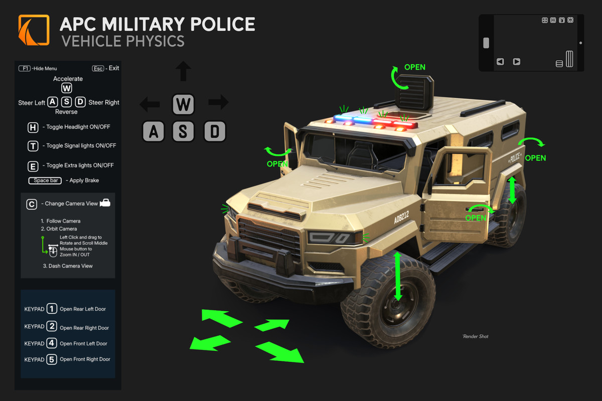 Armor Police Vehicle Physics (3 in 1 Bundle)