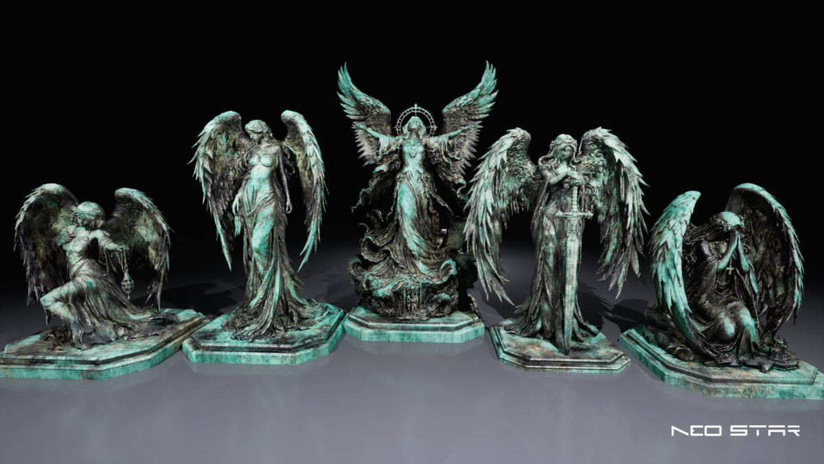 Angel Statues Pack