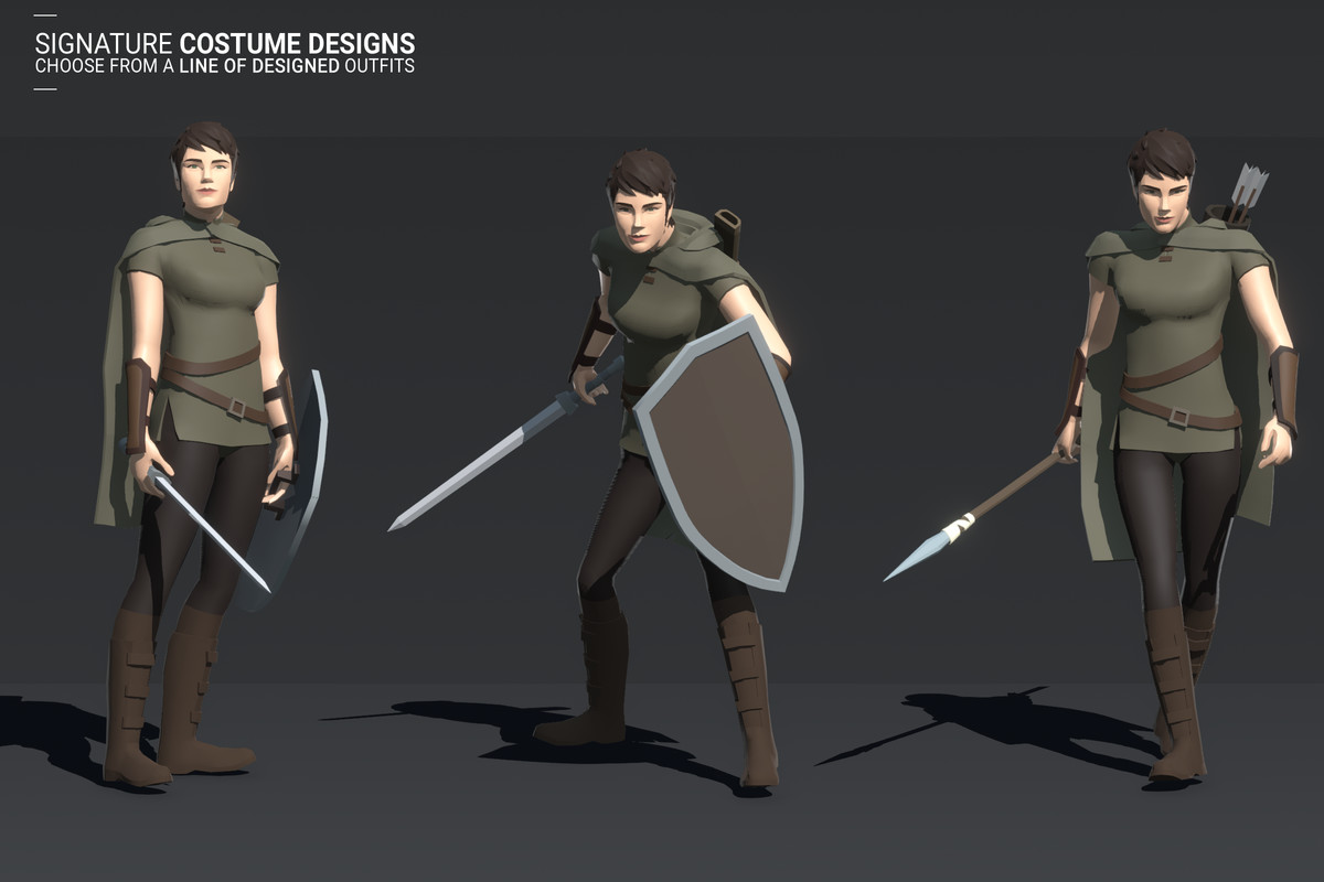 Polyquest Heroes: Warrior I Huntress