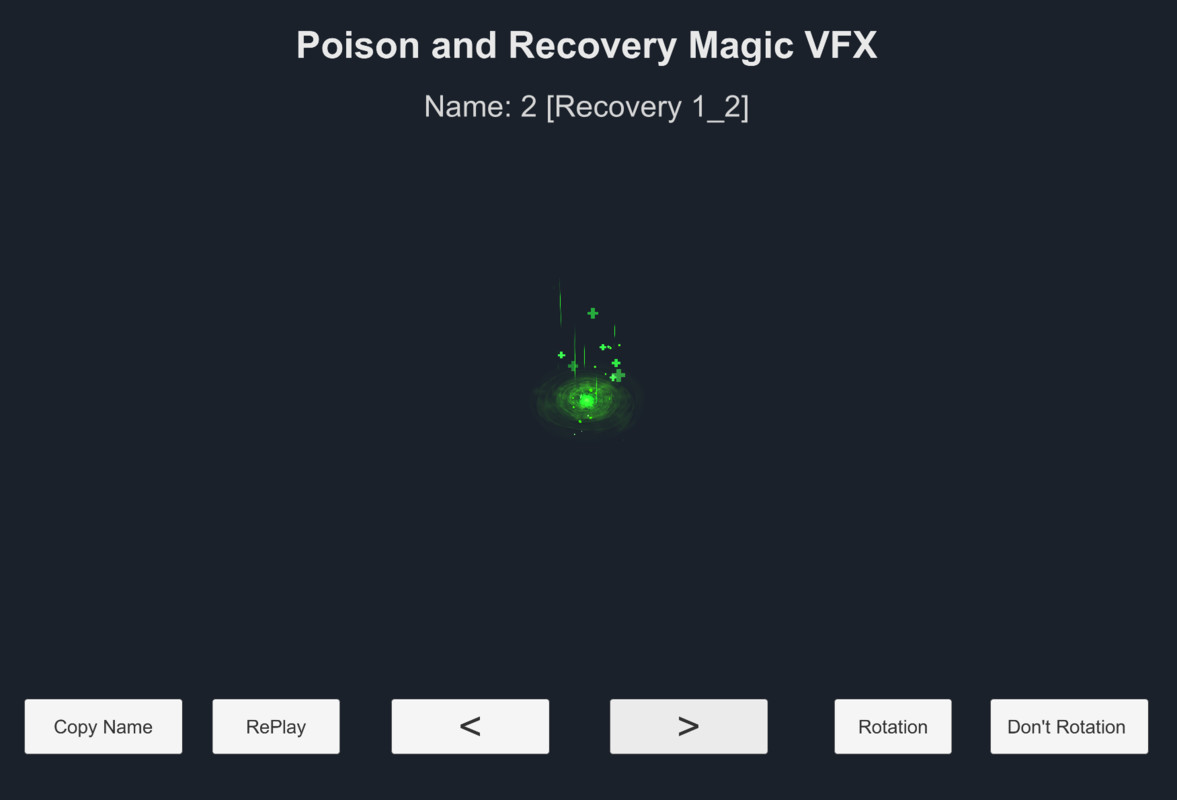 Poison and Recovery Magic VFX