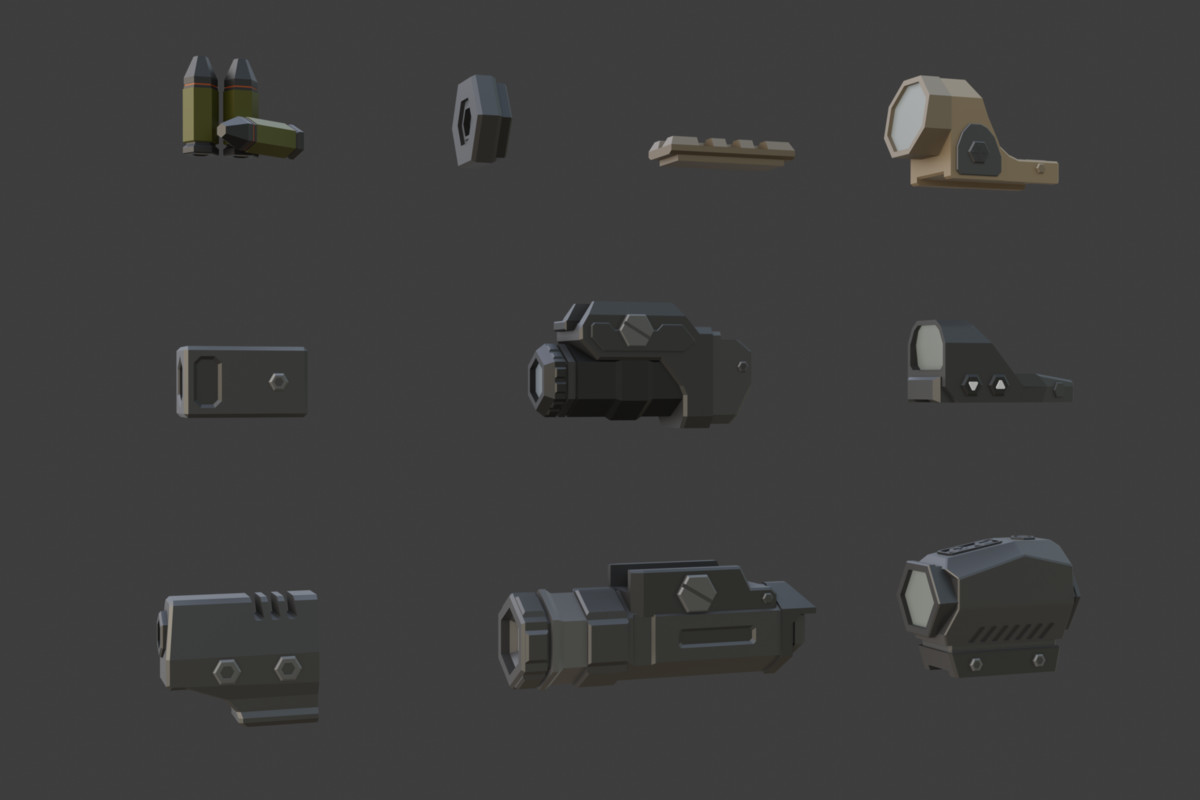 Low Poly Weapon Bundle Pack 3