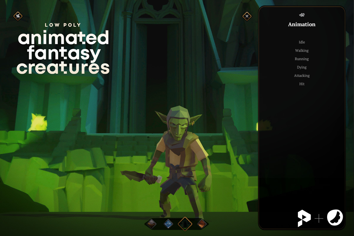 Low Poly Animated Fantasy Creatures