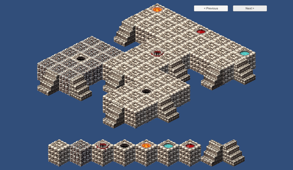2D Isometric Modular Tileset – Flesh, Blood & Skull